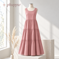 phuppw™ Elodie Tiered Poplin Maxi Dress