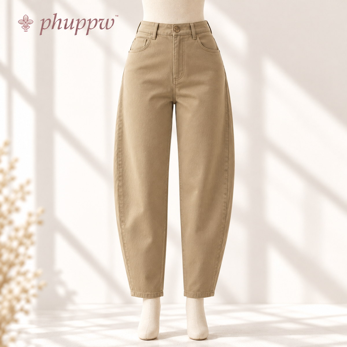 phuppw™ Harper Barrel-Leg Twill Pants