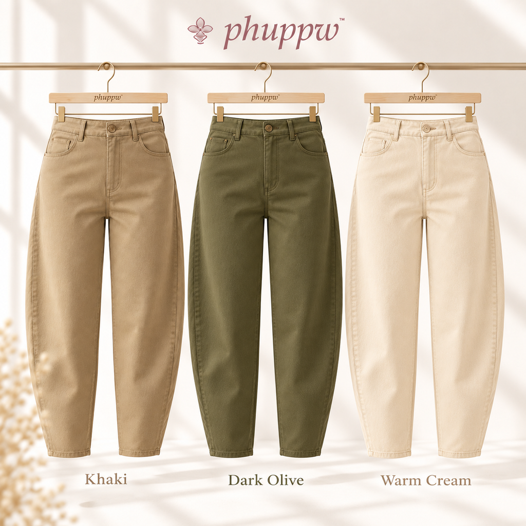 phuppw™ Harper Barrel-Leg Twill Pants