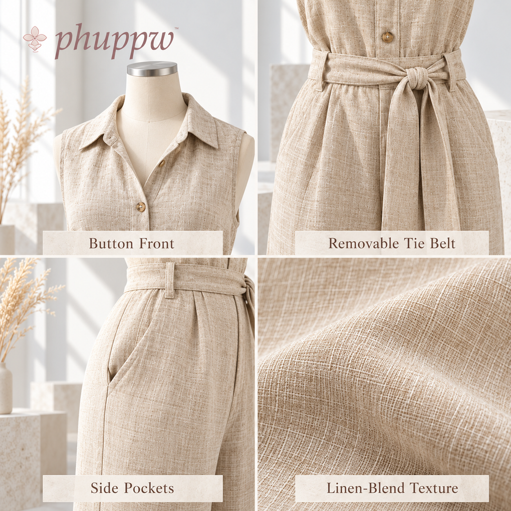 phuppw™ Blair Linen-Blend Jumpsuit