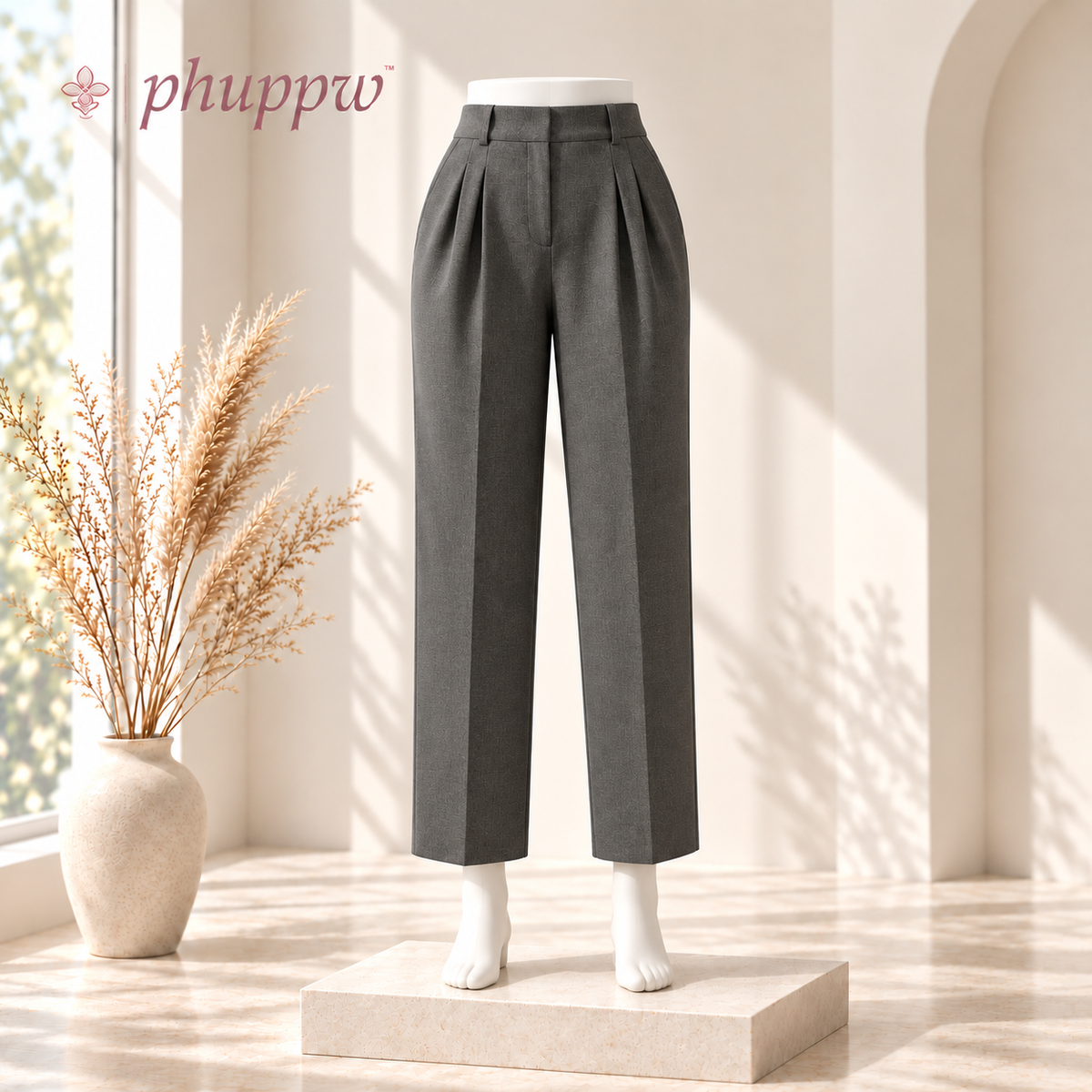 phuppw™ Ellis Double-Pleat Ankle Trouser