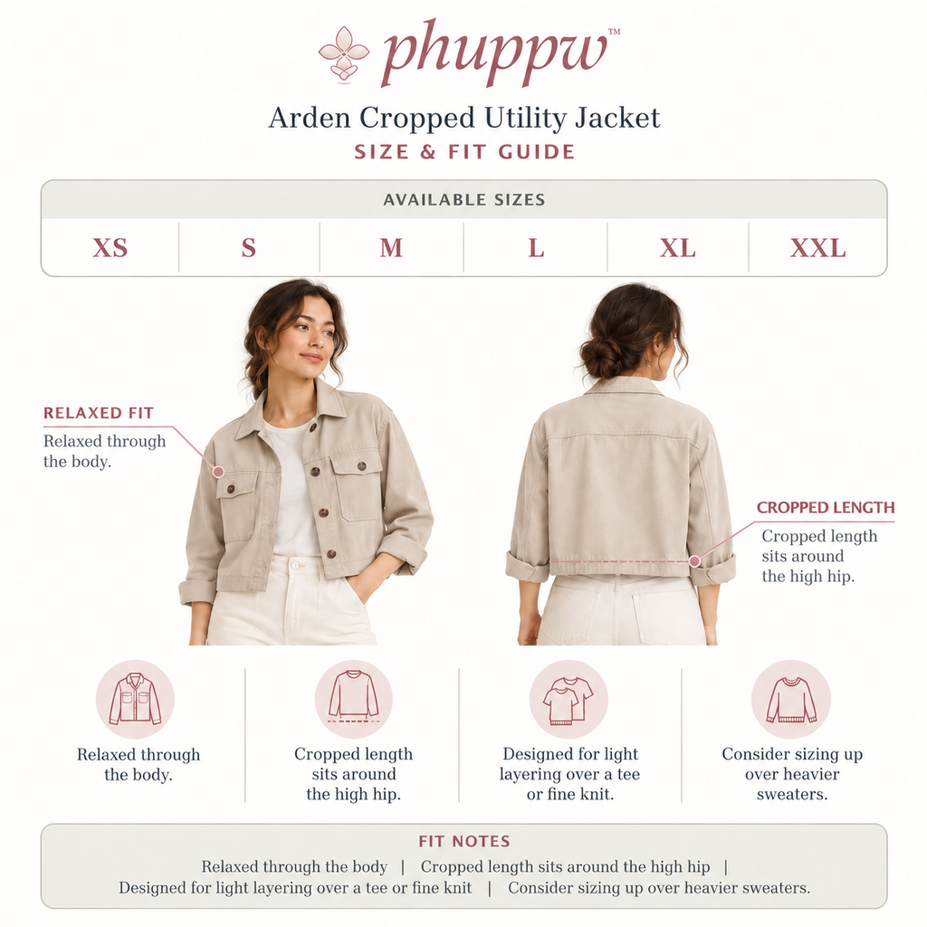 phuppw™ Arden Cropped Utility Jacket