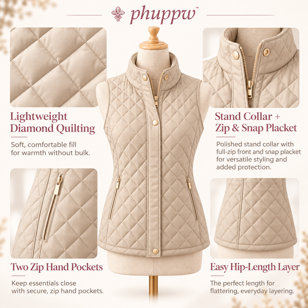 phuppw™ Margot Diamond-Quilted Vest