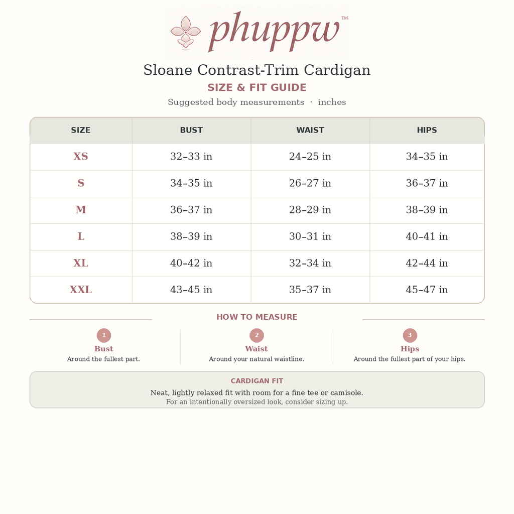 phuppw™ Sloane Contrast-Trim Cardigan